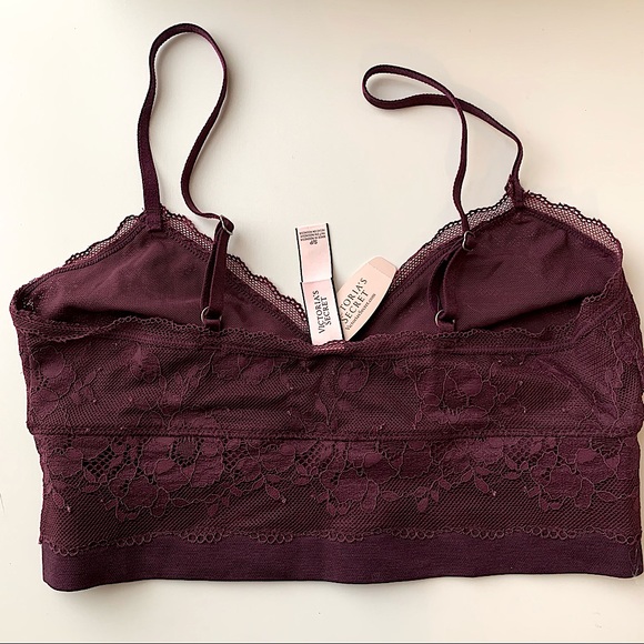 Victoria Secret Burgundy Lace Bralette Size SP - Picture 6 of 6